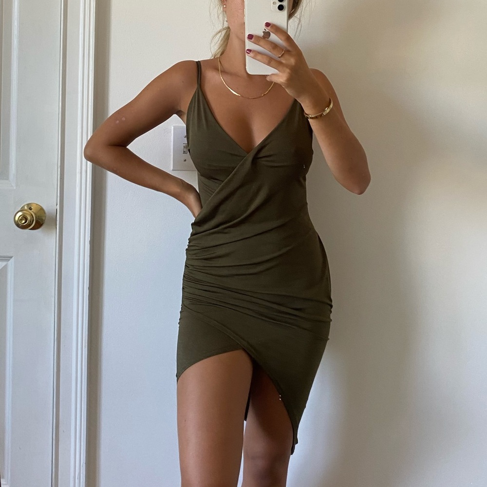 Olive green dress
